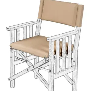 Cushion Set for Teak Directors Chair II and Helmsman Seat II - Forza Beige