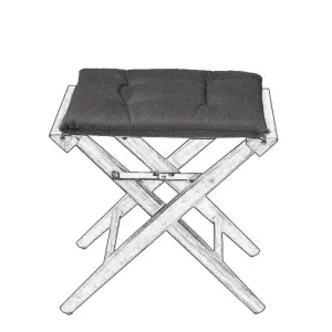 Cushion Set for Teak Directors Stool - Forza Charcoal