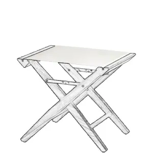 Replacement Canvas for Teak Directors Stool - White