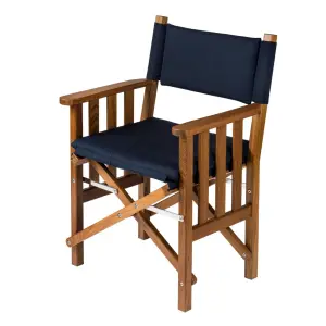 Solid Teak Directors Chair II - (Frame Only No Cushions) - Oiled