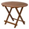 Solid Teak Folding Side Table 79.5cm