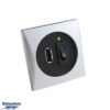 silver USB charger with switch