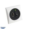 White USB charger with switch
