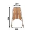 Solid Teak Sailing Yacht Bowsprit 18-28ft Measurement