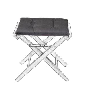 Cushion Set for Teak Directors Stool - Forza Charcoal