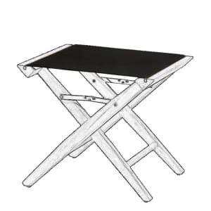 Replacement Canvas for Teak Directors Stool - Black
