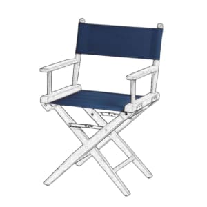 Canvas Set for Teak Directors Chair and Helmsman Seat - Navy