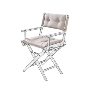 Cushion Set for Teak Directors Chair and Helmsman Seat - Forza Sand